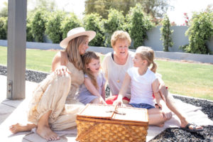 family picnic with daughters